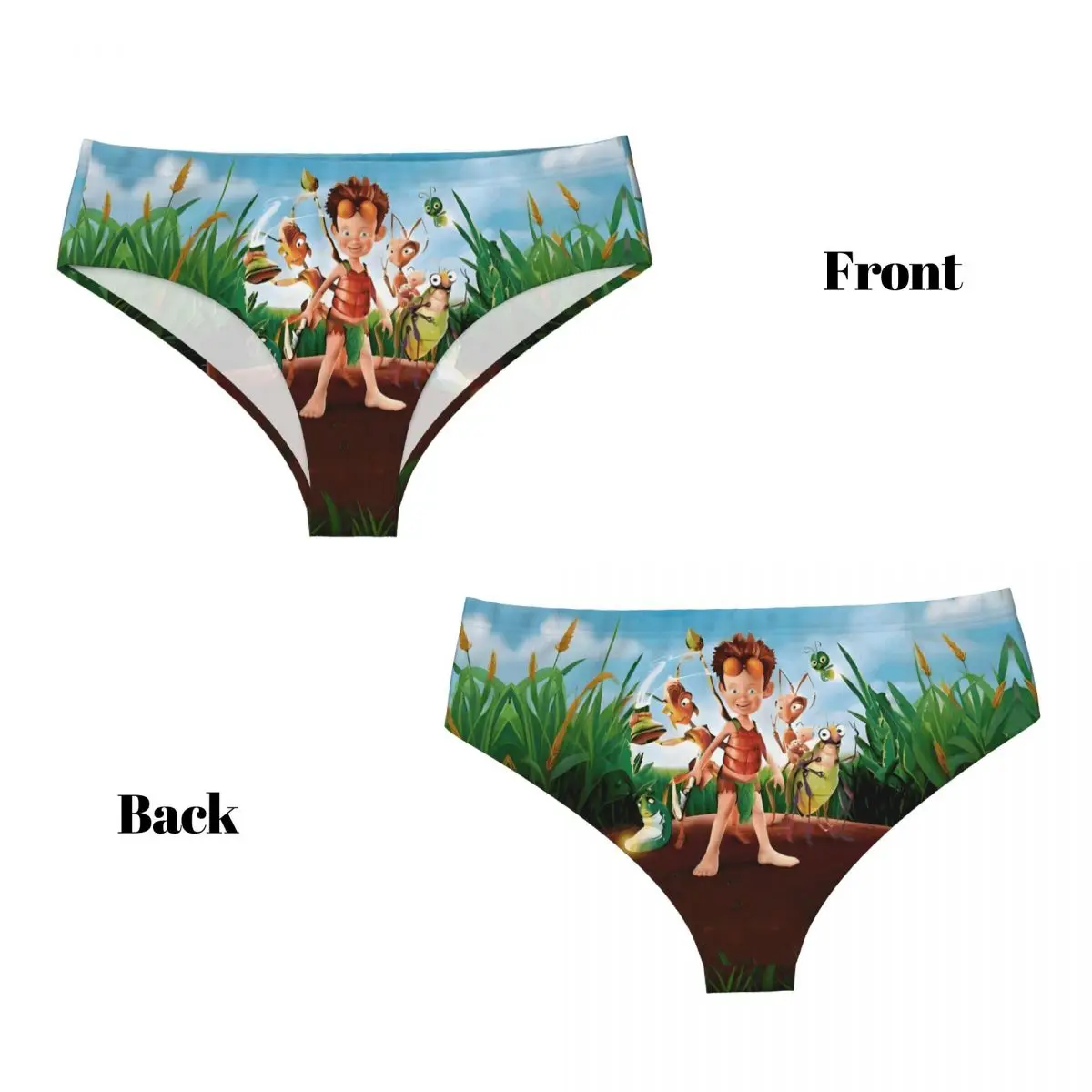 مخصص الكرتون النمل الفتوة أنيمي ملخصات الملابس الداخلية النسائية مريحة تمتد الخيال مغامرة فيلم كوميدي سراويل