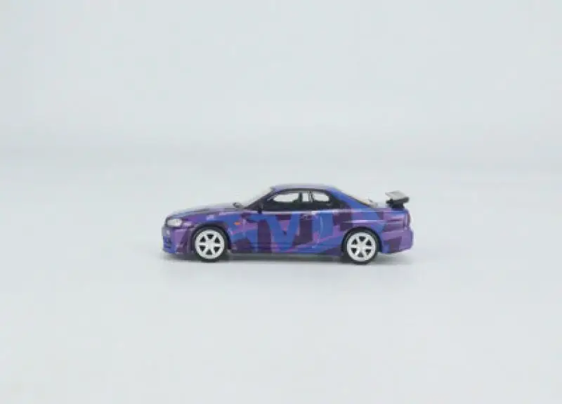 TSM MODELS MINI GT #446 1:64 Nissan Skyline GTR R34 5th Anniversary Edition Collection Die-cast Alloy Trolley Model Ornaments