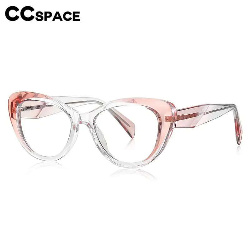 56757 Fashion Gradient Color Optical Spectacle Frame Women Cat Eye Optical Spectacle Frame Tr90 Spring Hinge Flat Mirror