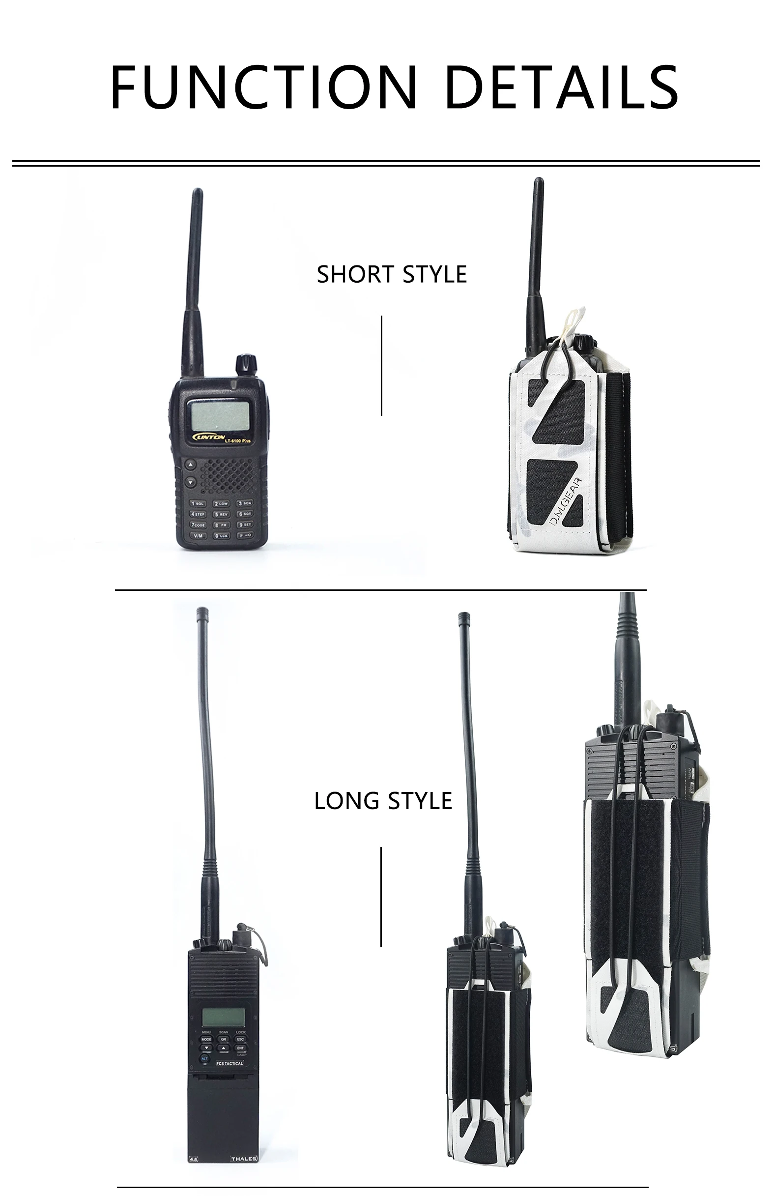 DMGear MultiPurpose Molle Pouch Steel Bone Walkie-Talkie Bag Multifunctional Sub-Bag Men and Women Hunting Outdoor Supplies