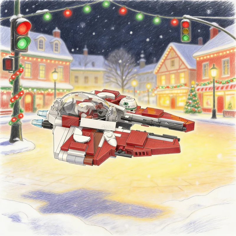 

208pcs MOC S Jedi Interceptor MINIFIG SCALE Seasonal Advent Star Battle Toys Model Christmas Gifts Building Blocks Architecture