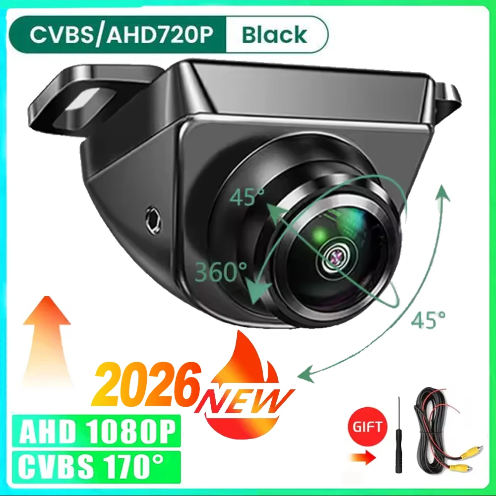 Car Rear View Camera 1080P Full HD CVBS AHD Reversing Rear Camera 170° Wide Angle Night Vision Fisheye Len Car Reversing Camera