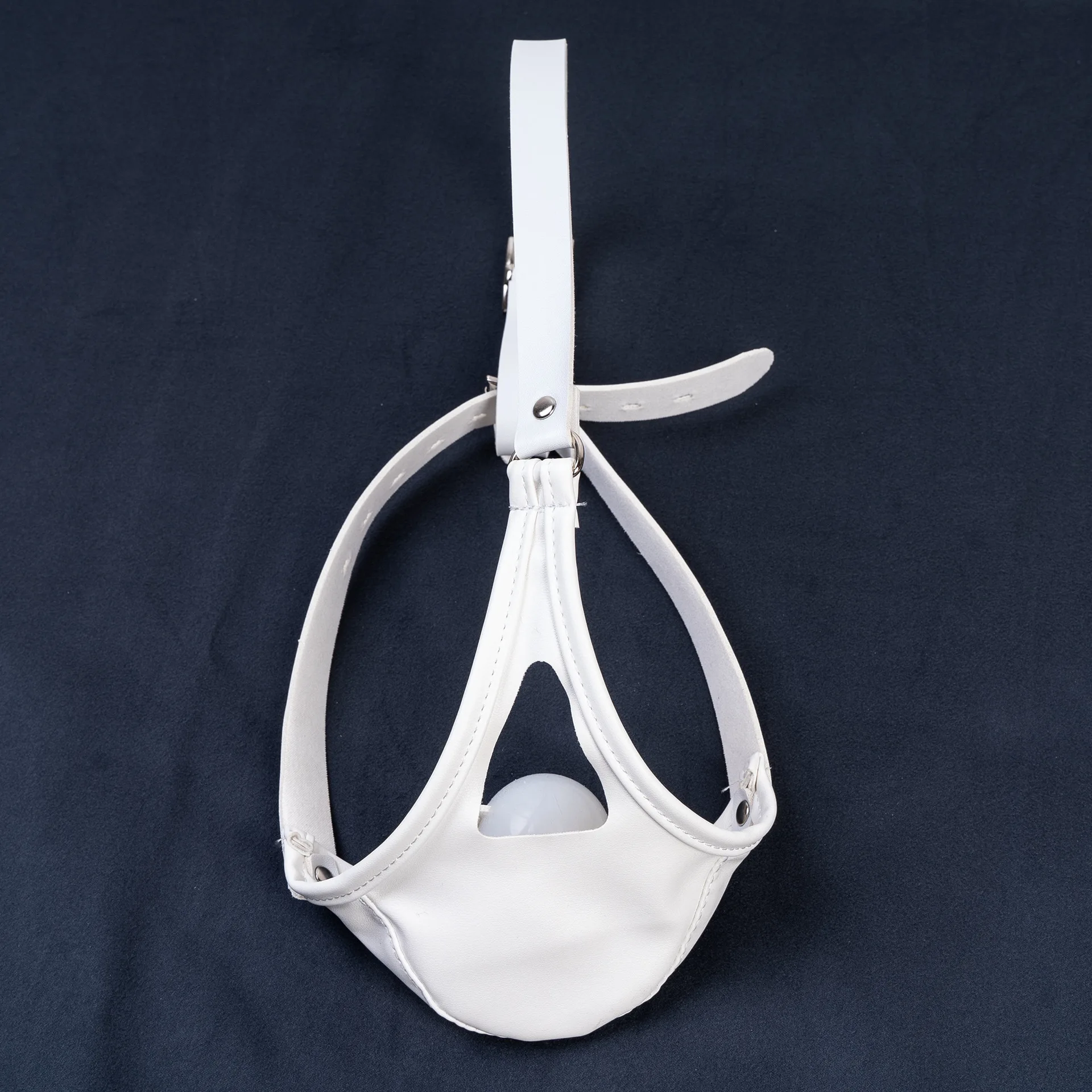 Harness Mask with Silicone Ball Gag & Mouth Gag – Bondage Face Cover, Adult Sex Toy & Adult Game view 5