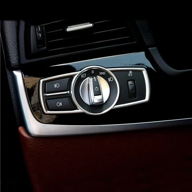 

For BMW 5/7 series x3 x4 F01 F07 F10 F25 F26 2011-2017 car headlight switch lamp panel cover decorative trim molding sticker