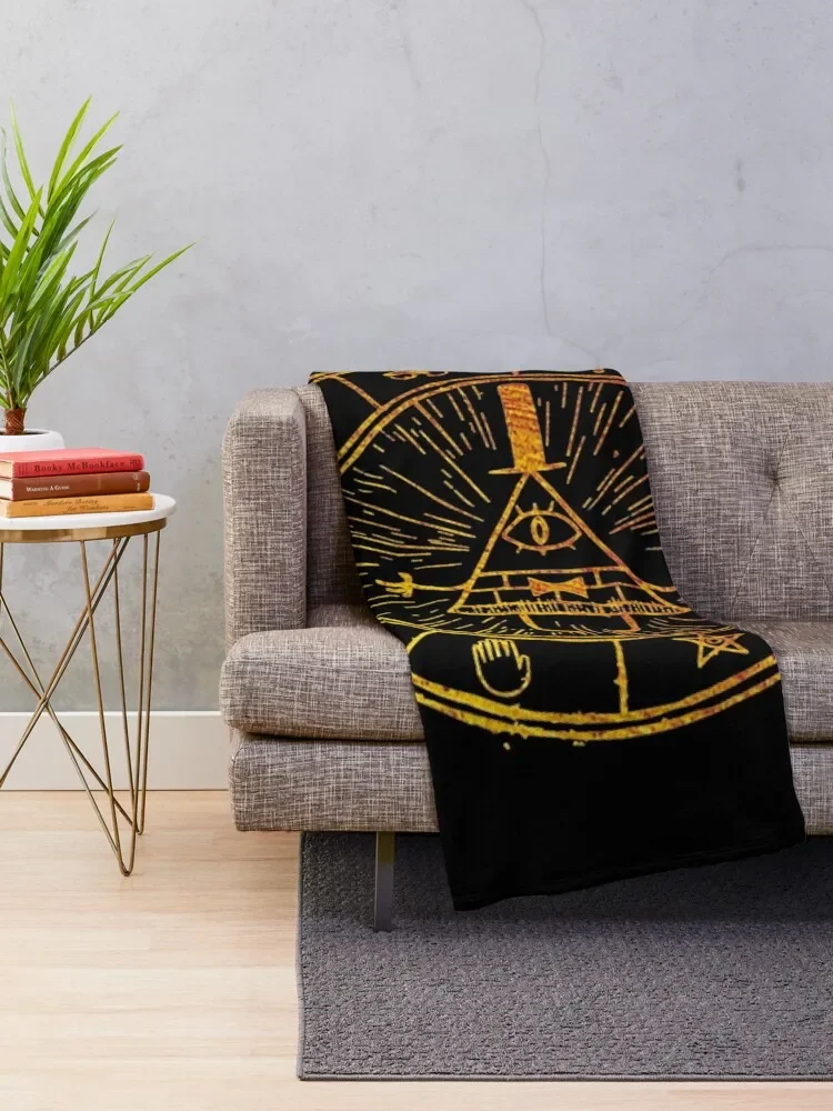 The Bill Cipher Wheel Throw Blanket Thin Large Bed linens Blankets