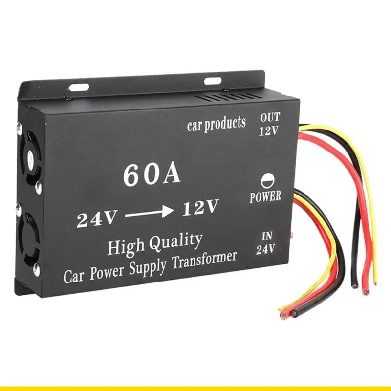 SZCH 24V To 12V 60A Converter High Power Vehicle Power Supply Reducer Automatic Protections Compatible For Truck Bus