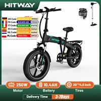 HITWAY 20 * 4.0” Electric Bike, 48V 10.4Ah Battery up to 50-100KM, 250W Motor Fat Tire E Bike, Foldable Electric Bicycles