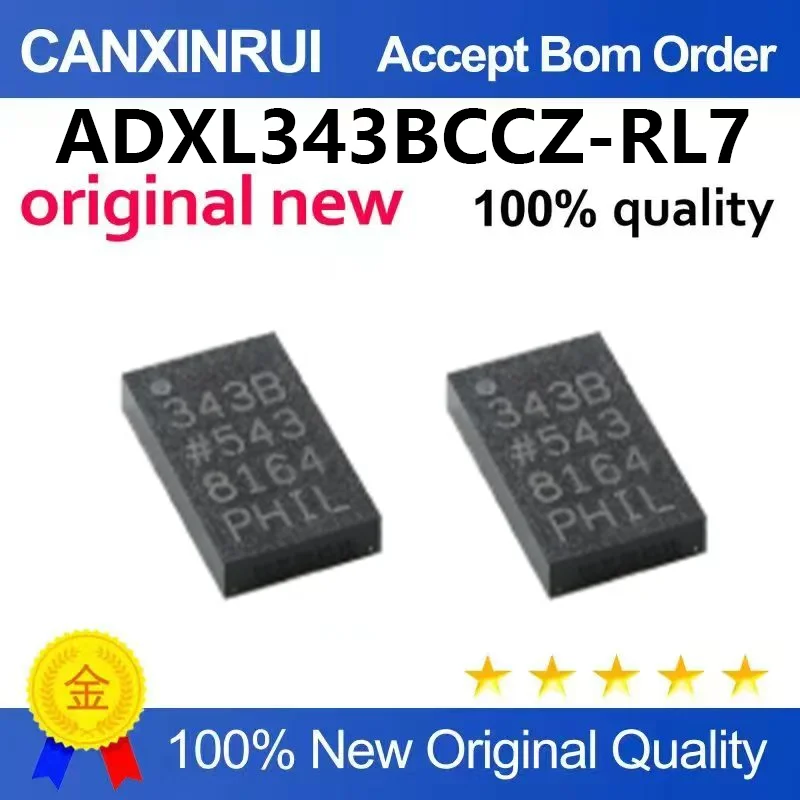 （5pcs-100pcs）Original ADXL343BCCZ-RL7 printing filament 343B package LGA-14 3-axis digital accelerometer