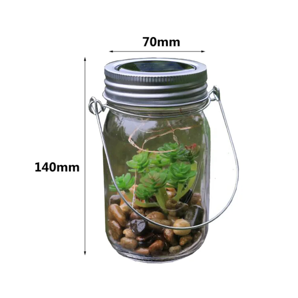 

Solar Jar Lights Green Plant Decorative Hanging Night Lamp for Garden Party Bedroom Outdoor Solar Powered Lighting