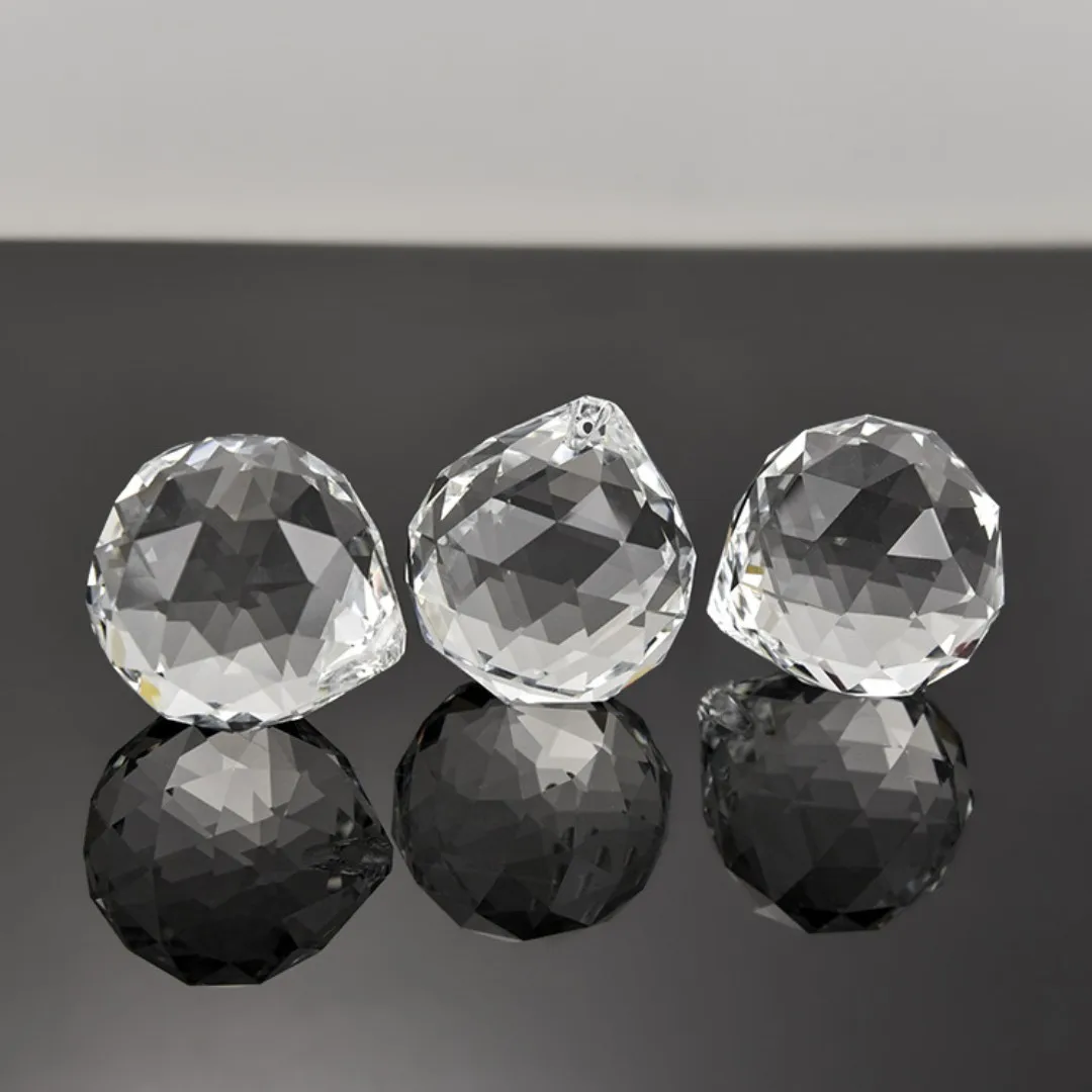 

10pcs 20mm Crystal Ball Prism Suncatcher Chandelier Pendant Rainbow Maker Sun Catchers DIY Bead Curtain Hanging Xmas Ornament