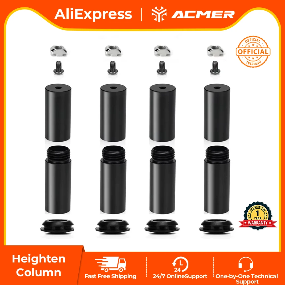 

ACMER Heighten Column Laser Engraving Leg Expansion Metal Heighten Set Heighten Kit For Y-Axis Rotation Module P1 10W P2 33W