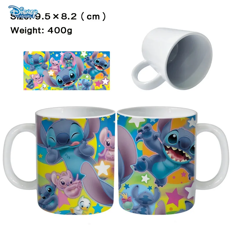 Disney Stitch ceramic mug anime cup creative mug Stitch drinking cup coffee cup desktop office decoration ornaments