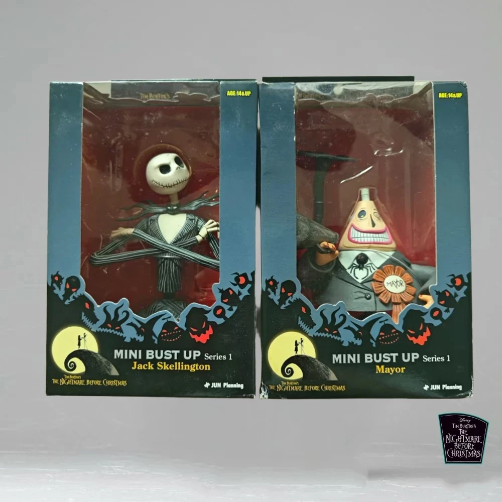 Disney Jun Planning The Nightmare Before Christmas Mayor & Jack Skellington Mini Bust Up Series 1 Action Figures Halloween Gift