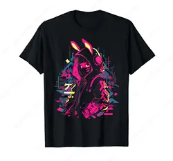 ラウンドネック原宿アニメTシャツ,半袖コットンTシャツ,トップス,サイバーパンクエステティックTシャツ,マンガ