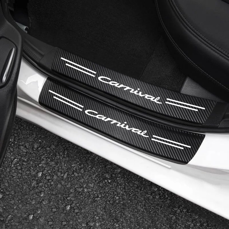 Door Sill Protector Welcome Pedal Cover Anti-drity Anti-scratch Strip Protective Strip For KIA carnival Accessories Senior sense