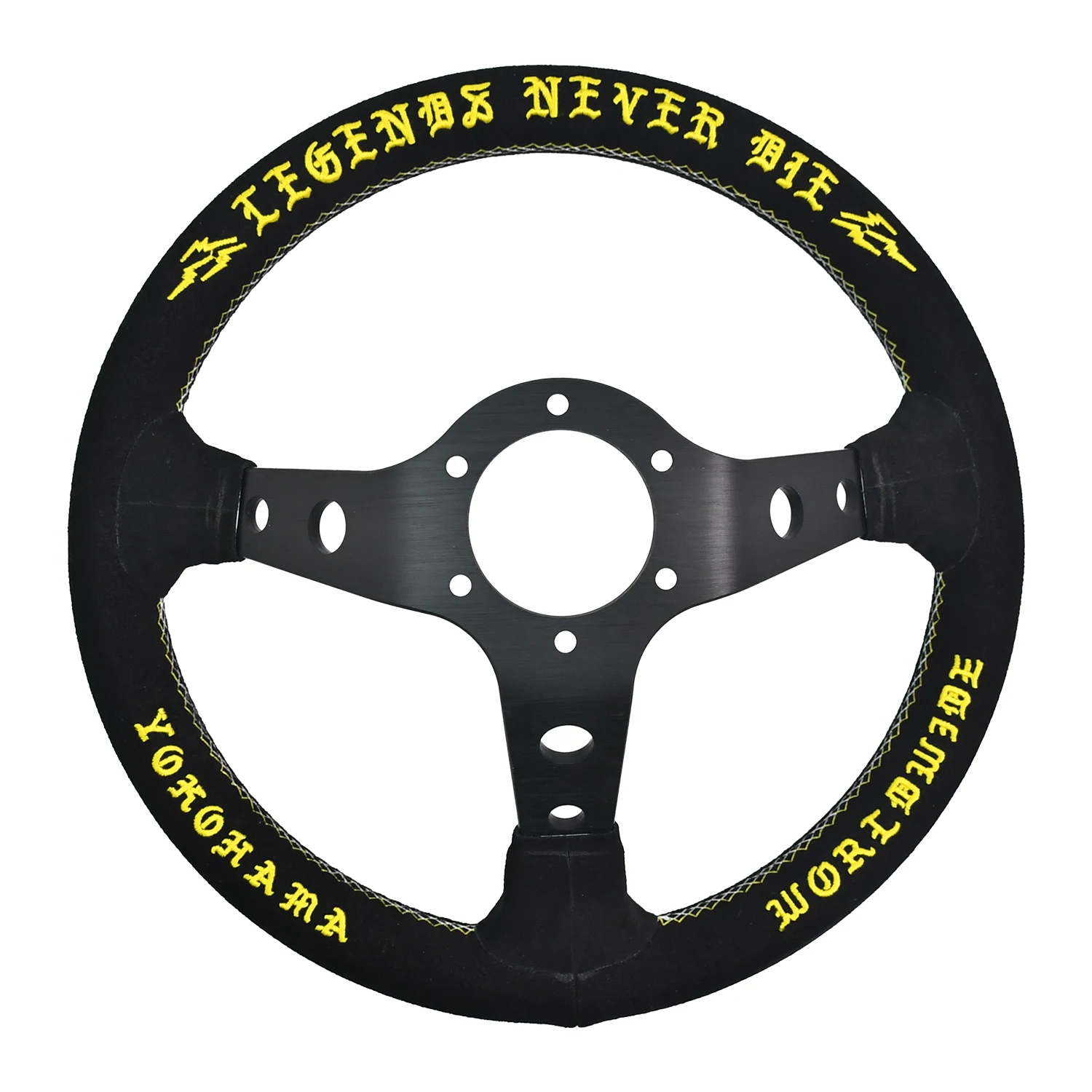Vertex Sports Steering Wheel 320MM Suede Aluminum Alloy Car Drift Modified Auto Parts Universal JDM Racing Steering Wheel view 4
