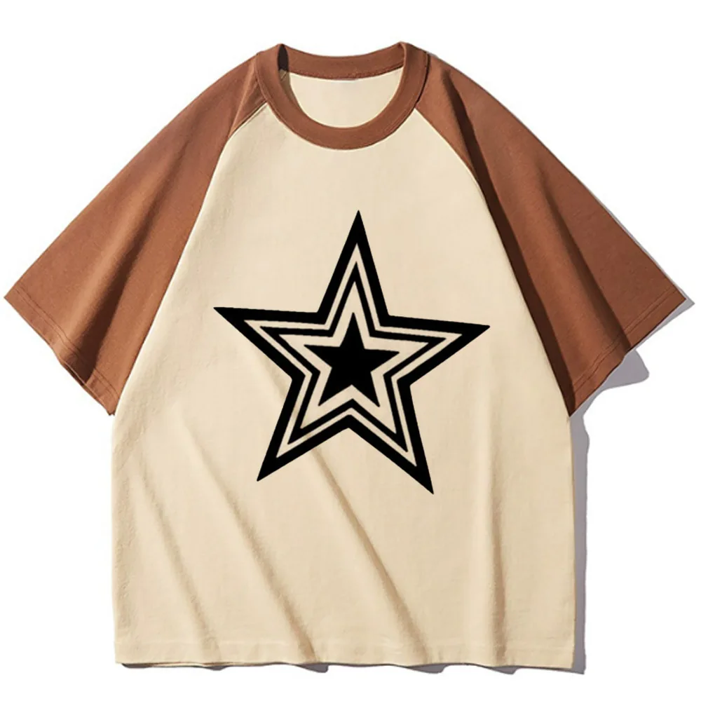 Y2k Star Girl top tees female harajuku  Trendy women Pastel University korean clothes top tees Digital harajuku anime Y2k Punk