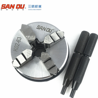 Wood Lathe Chuck K02-63 SANOU Chuck 4 Jaw Self-Centering Chuck For Mini Wood Lathe