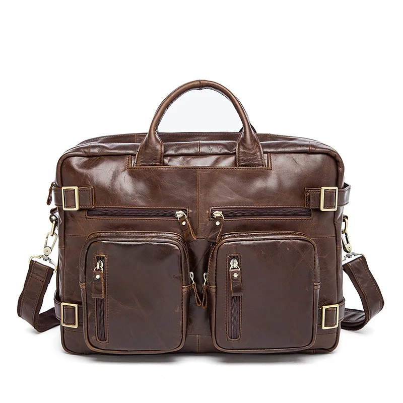 Borsa a tracolla valigetta in pelle nera di marca formale Desinger per borsa per notebook portatile Borsa tote in vera pelle Bagpack 3 in 1