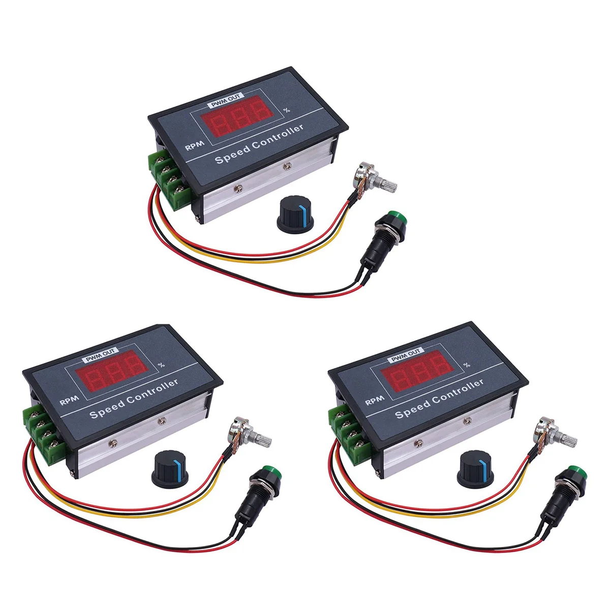 

3X PWM DC Motor Speed Controller with Digital Display 30A PWM Adjustable Speed Stepless Regulator