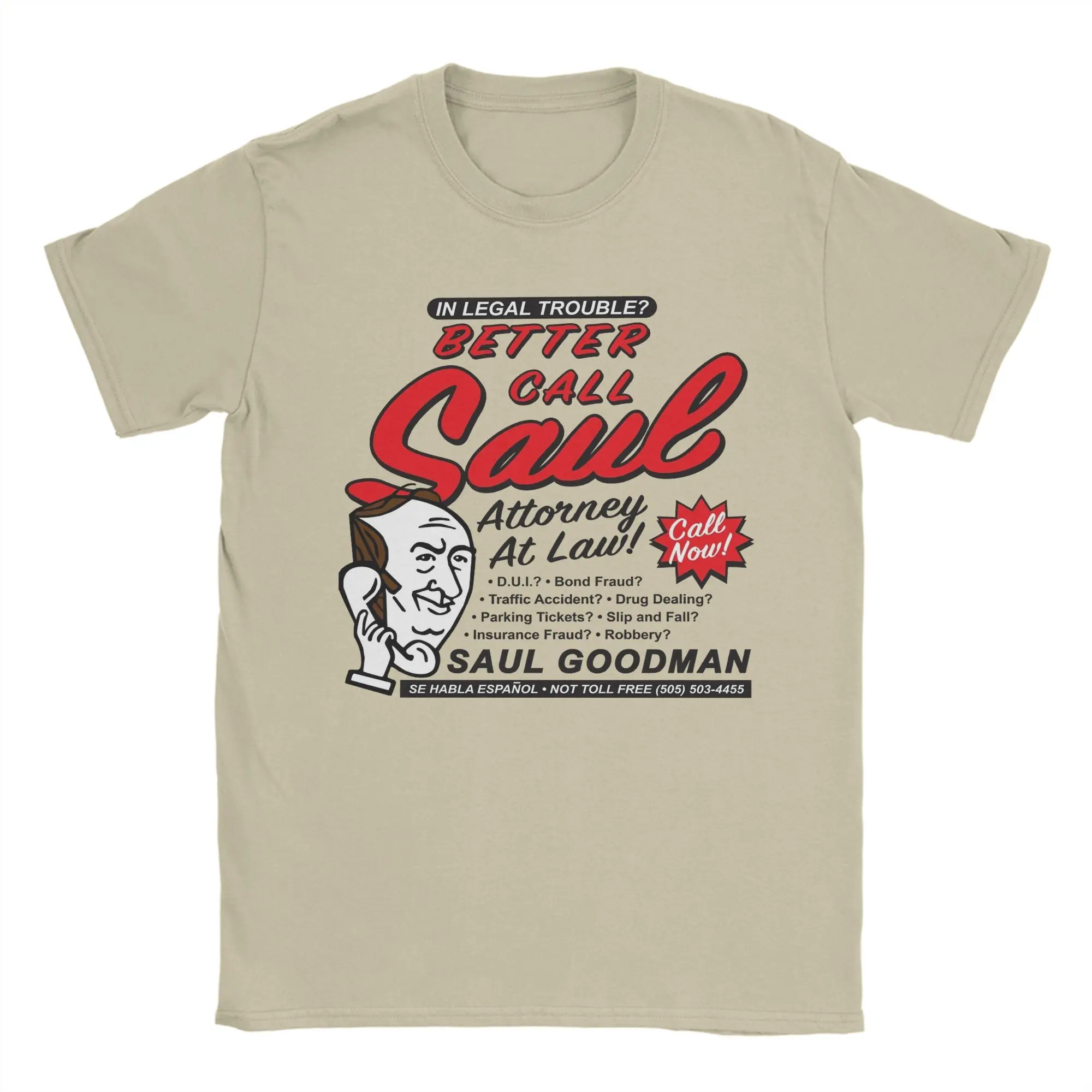 Men T-Shirt Better Call Saul Newspaper Ad Novelty Pure Cotton Tee Shirt Short Sleeve  T Shirt Round Neck Clothes Printing
