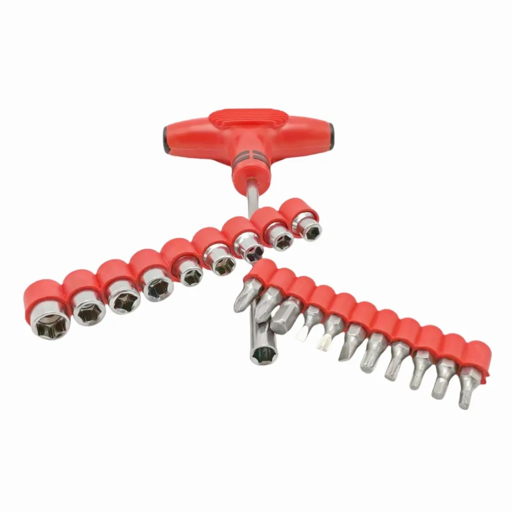 22 Uds Kit de puntas de destornillador multifunción destornillador hexagonal cruzado de una palabra destornillador pequeño juego de cabezales de enchufe juego de herramientas de reparación