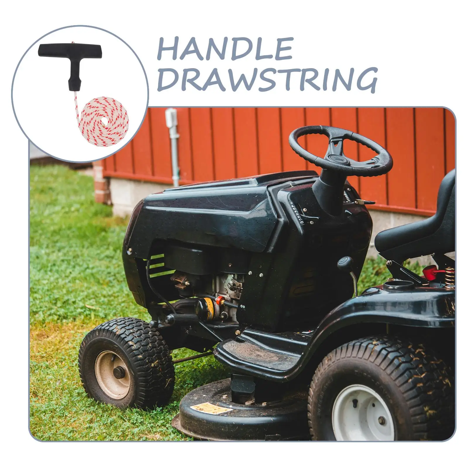 3 Sets 4 MM x 2 MM Starter Seil Griff Kit Rasenmäher Zugschnur Ersatz Guide Generator Dünne Seil schnur Hand
