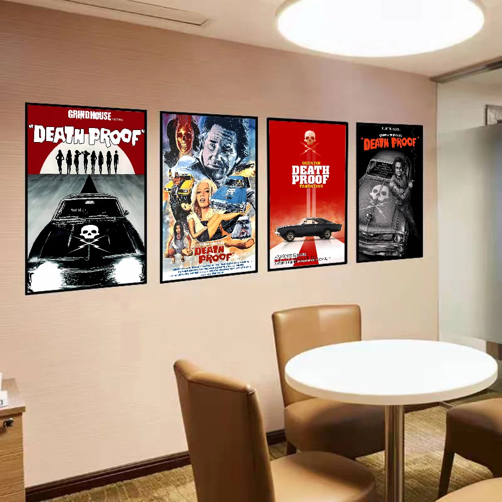 Film Death Proof Action Classic Vintage Posters Decoracion Painting Wall Art White Kraft Paper Kawaii Room Decor
