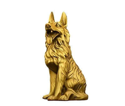 Copper dog, pure copper wolf dog, zodiac dog, wolf dog