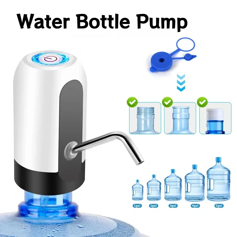 

Portable 5 Gallon Water Dispenser Universal Water Dispenser for 2.5 3 and 5 Gallon Bottles USB Charging Water Bottle Pump