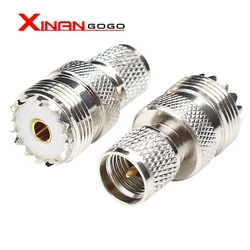 1pcs Mini UHF MINIUHF Male Connector To UHF Female PL259 SO239 Connector RF Adapter For KENWOOD Antenna TO Motorola RF Adapter