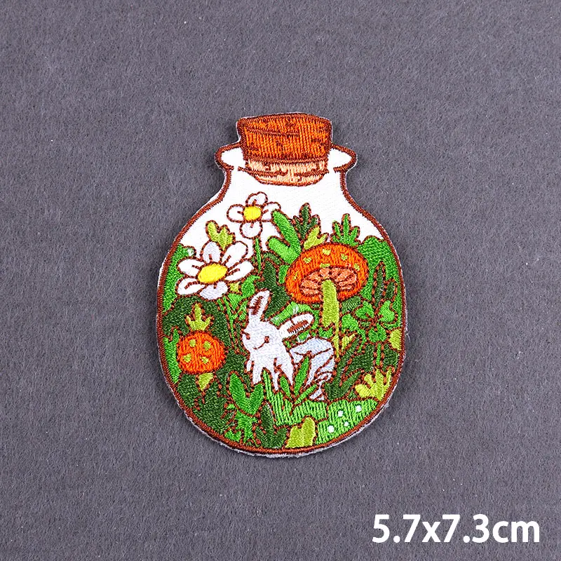 Psychedelischer Pilz-Zauberer-Hand-Aufnäher, Stickerei-Aufbügelpatches für Kleidung, Magische Kugel-Kleideraufkleber, DIY-Applikations-Abzeichen – Detail 25
