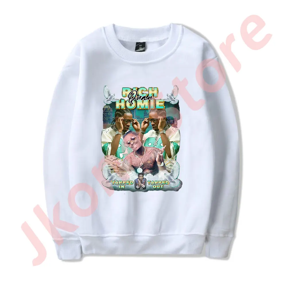 Rapper Rich Homie Quan Rip Merch Long Sleeve T-Shirts Cosplay Women Men Fashion HipHop Crewneck Sweatshirts