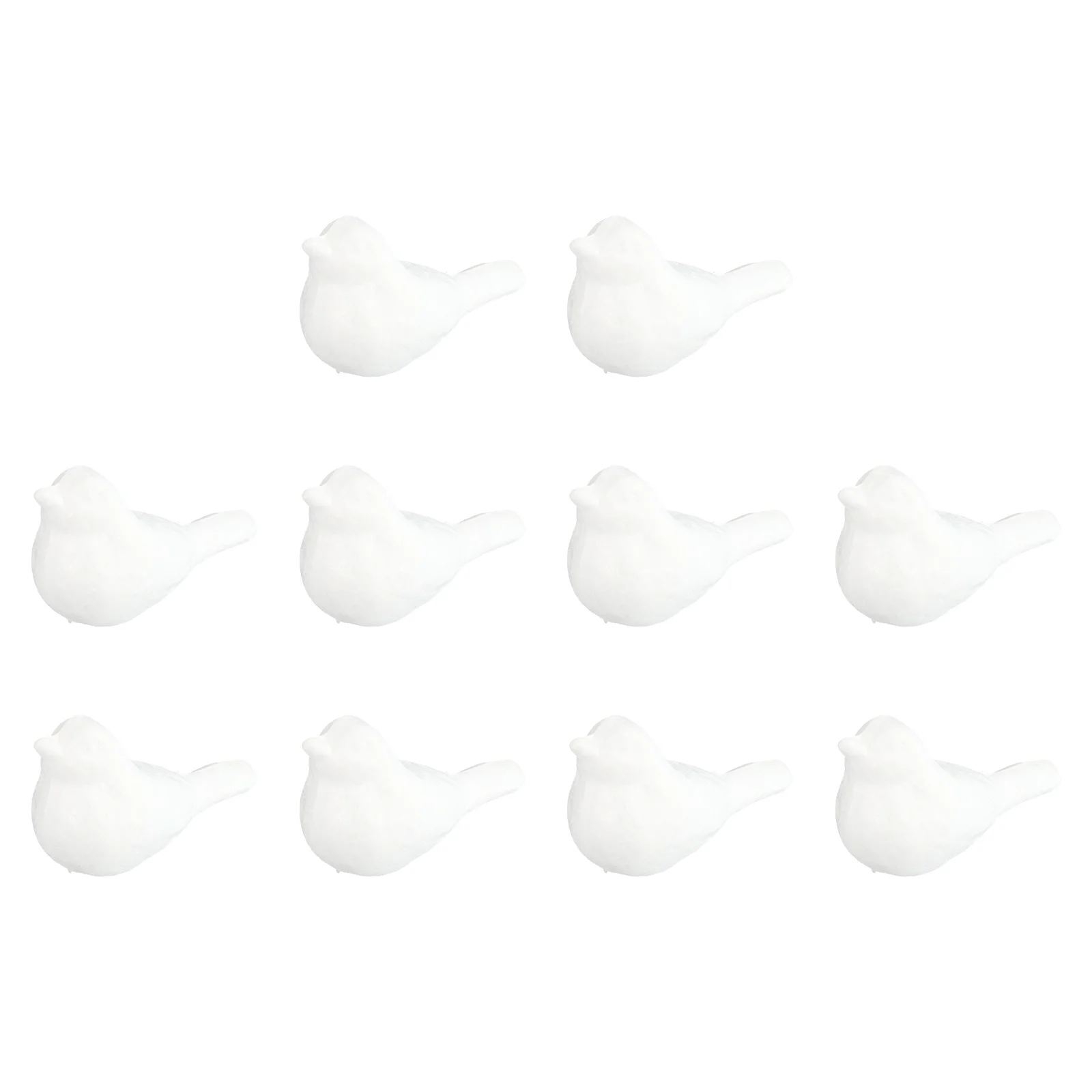 

10Pcs Foam Birds Crafts White Blank DIY Painting Kit Creativity Development Christmas Decoration Artificial Bird Ornaments