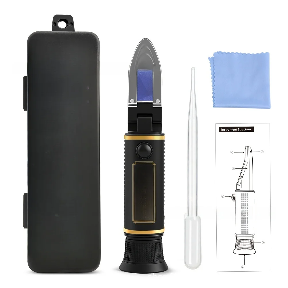 4-in-1 Refractometer For Antifreeze Freezing Point Battery Acid Tester Glycol Concentration Meter Automotive Tool Accessory