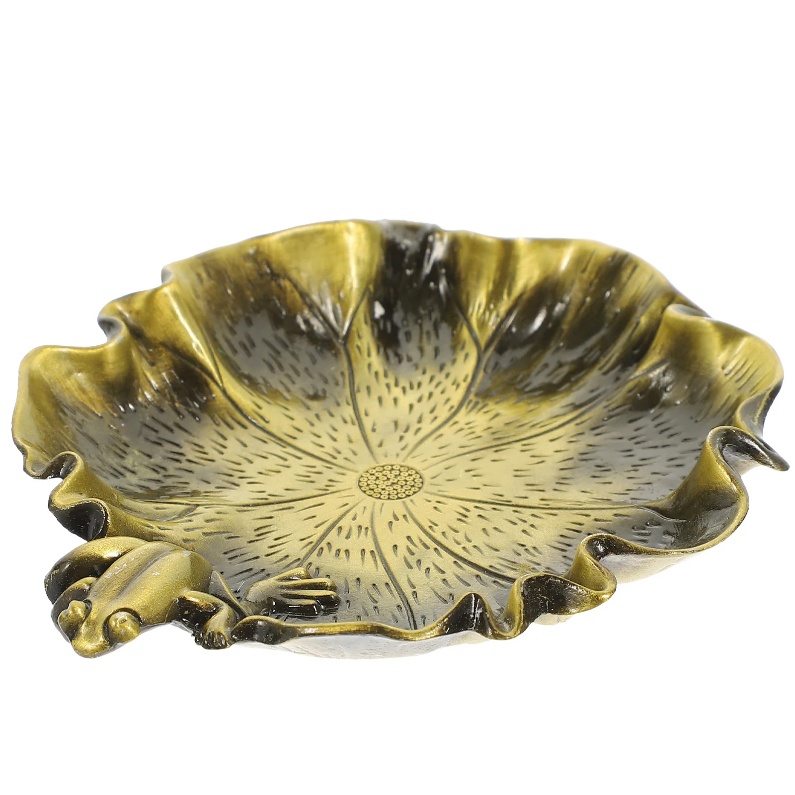 Rondelle de stylo en métal grenouille, plateau à encre multifonction pour calligraphie, peinture, Style rétro, encreur en forme de Lotus, accessoire de bureau