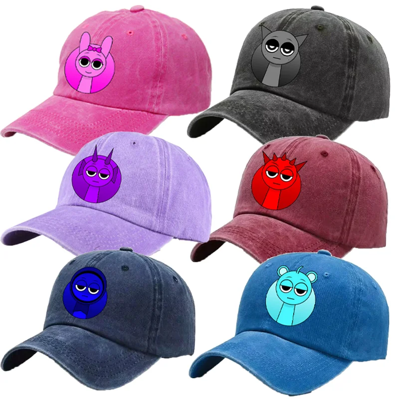 Sprunki Sun Hat Incredibox Baseball Cap Anime Figures New Adult Outdoor Sport Men Sunbonnet Retro Headgear Gift Women Hot Sales