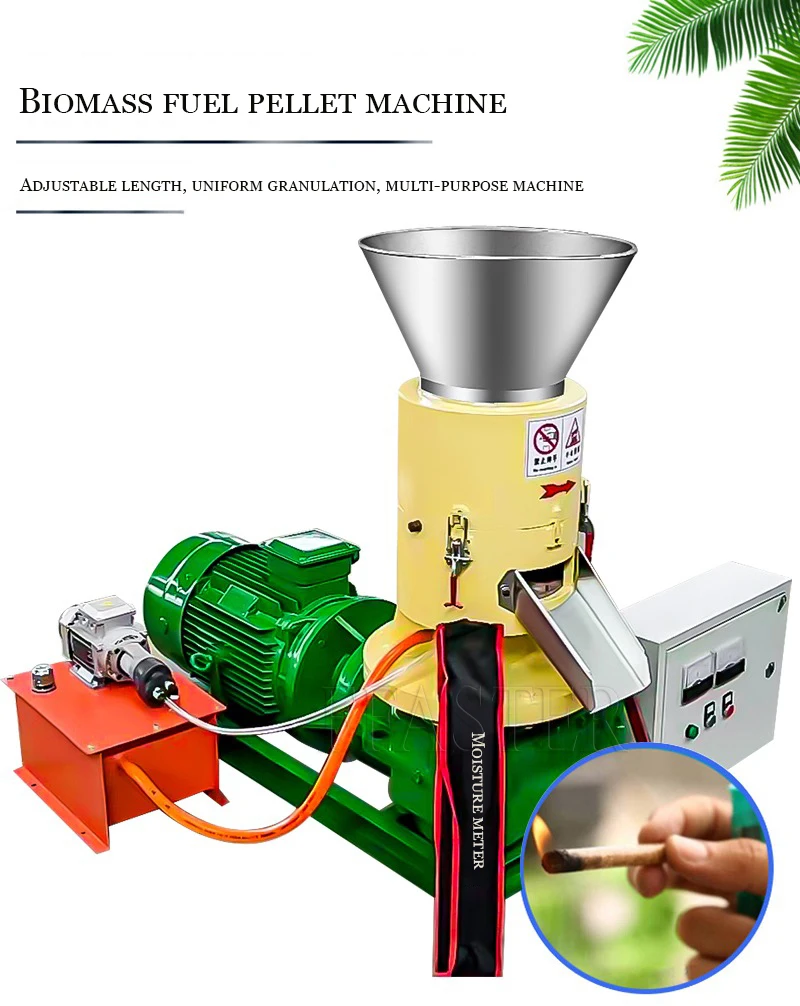 Biomass Sawdust Pellet Machine Sawdust Pellet Fuel Production Machine High Power Straw Shavings Granulator Rice Husk Straw Wood