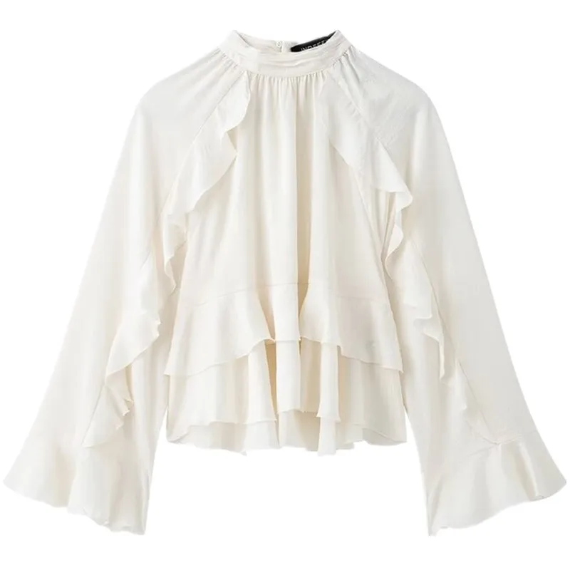 Lente 2025, dames los commuter gelaagd decoratief irt faionable ontwerp lang Sve veelzijdige Sle normale lengte