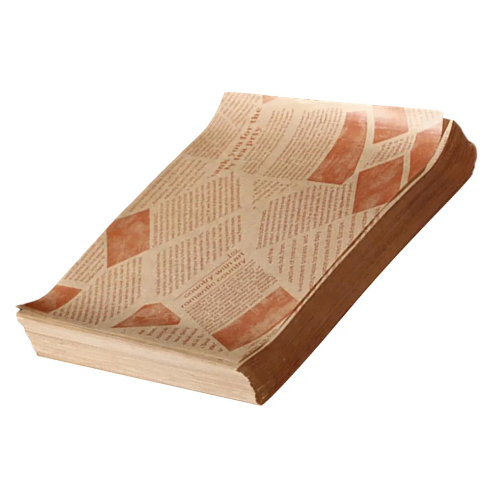 

100 Sheets 25x25cm Greaseproof Paper Burger Wrappers Food Basket Liners Paper Baking Goods Packaging Kitchen