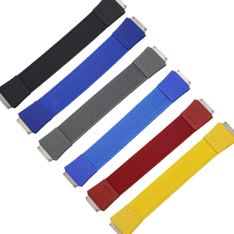 Handmade Customization RM67-01 67-02 35-02 FKM Nylon Elastic Band Watch Accessories for Richard Miller Men's RM67 Colorful Strap