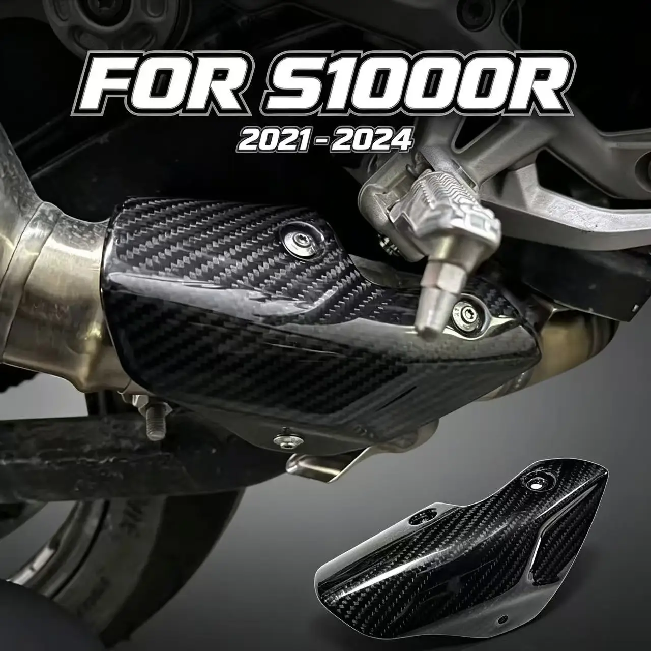 For BMW S1000R M1000R 2021 2022 2023 2024 Carbon Fiber Motorcycle Accessories Heat Shield Exhaust Covers Protector Fairings