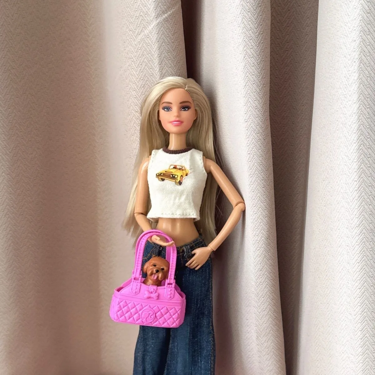 30 cm europäische und amerikanische Premium Gesicht Mädchen BABI Prinzessin Puppe Spielzeug Mode Top + Hose + Tasche Set Mädchen Spielhaus Spielzeug