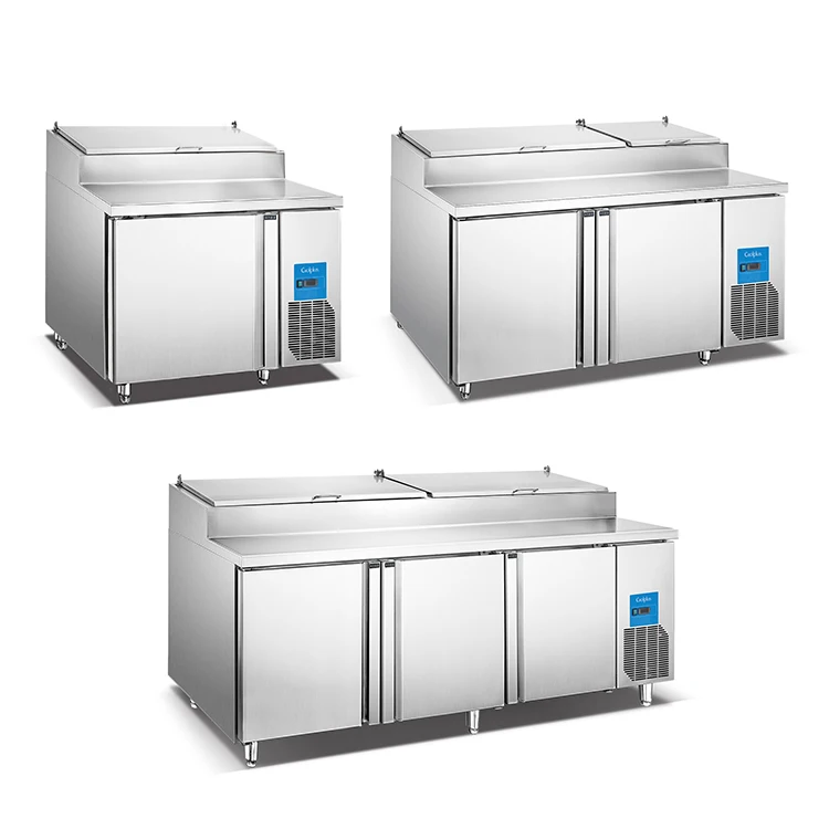 Bakery Counter Chiller Salad Top 3 Solid Door Refrigeration Pizza Prep Table Counter