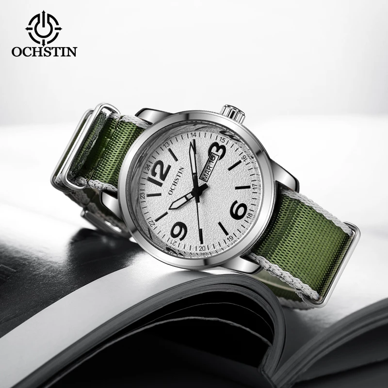 

ochstin hot model 2025 sports street innovative creative nylon series multifunction quartz movement men's quartz watch