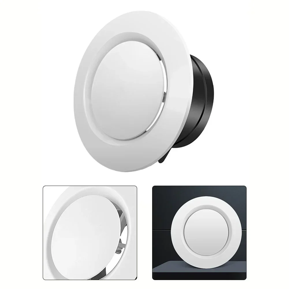 Round Air Vent Ventilation Grille Cover Outlet Adjustable Exhaust Vent Ducting Ventilation Grilles 75-200mm Air Vent Cover