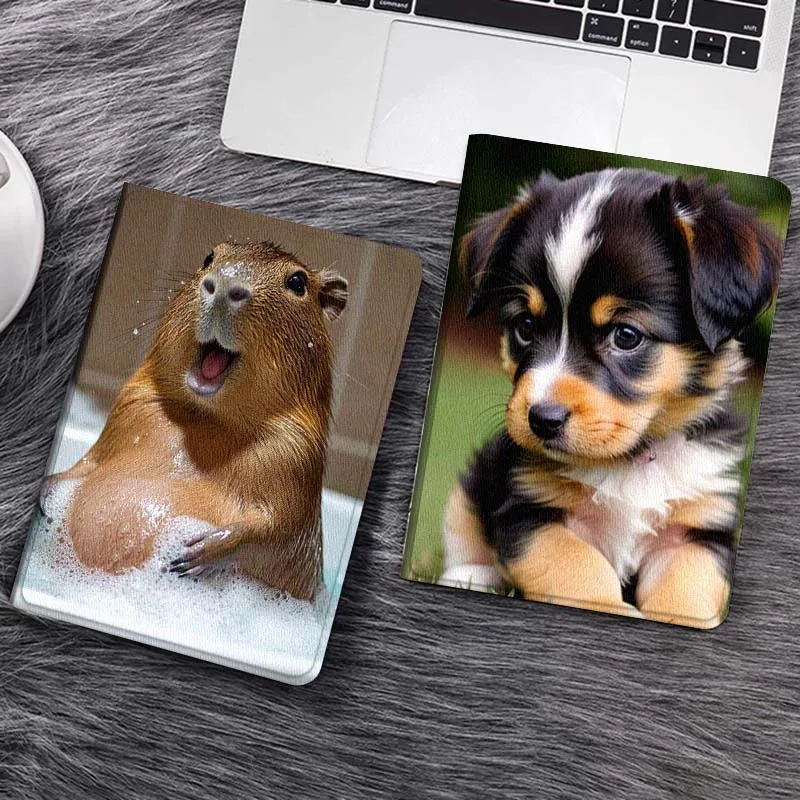 

Dog Kapibala Art Popular Cool Gift For Huawei MediaPad T5 T10s M6 M5Lite SE Honor Tab 5 6 7 V7 V8 X8a X9a Pro Soft Tablet Case