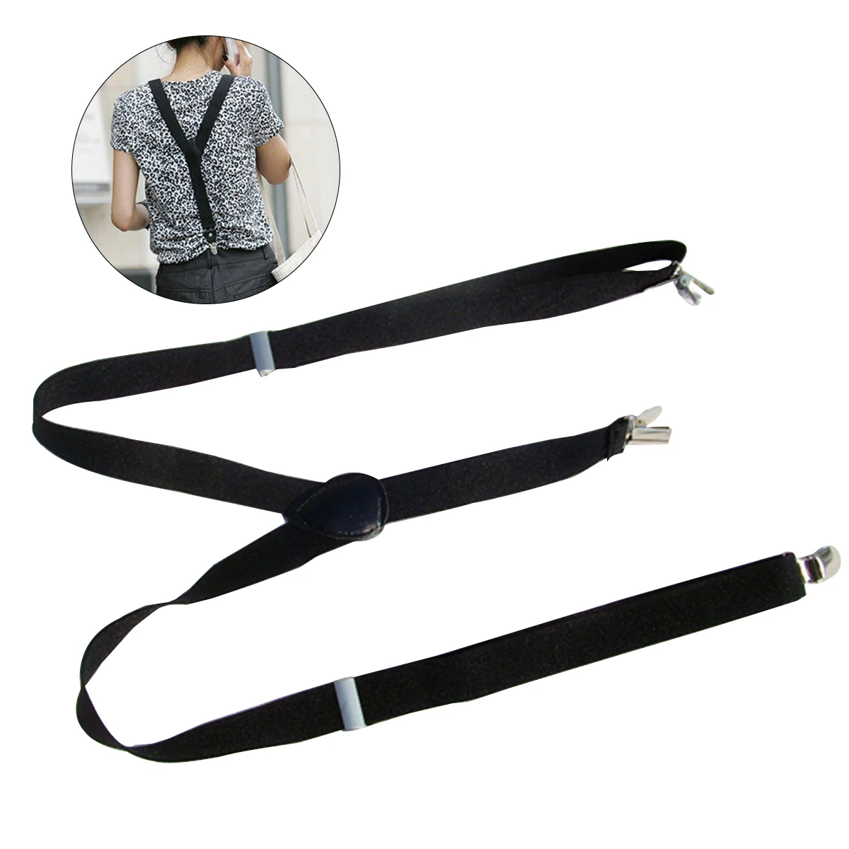 

Elastic Suspenders Anti-Slip Rustproof Durable Trousers Straps Clips For Men Women Shorts Comfortable Generalduty