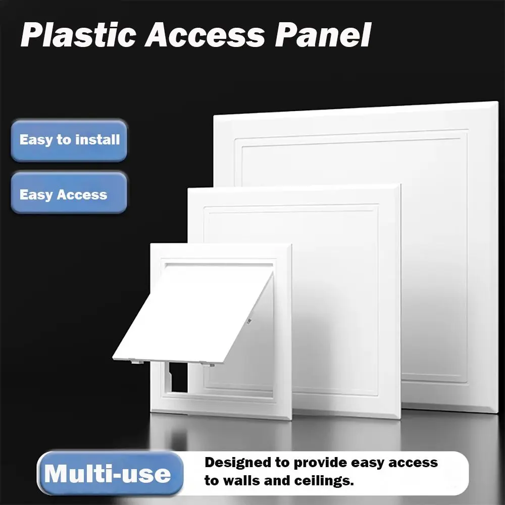 Plaque de couverture amovible en plastique blanche pour panneau d'accès avec ouverture de visite, pour portes, murs et plafonds