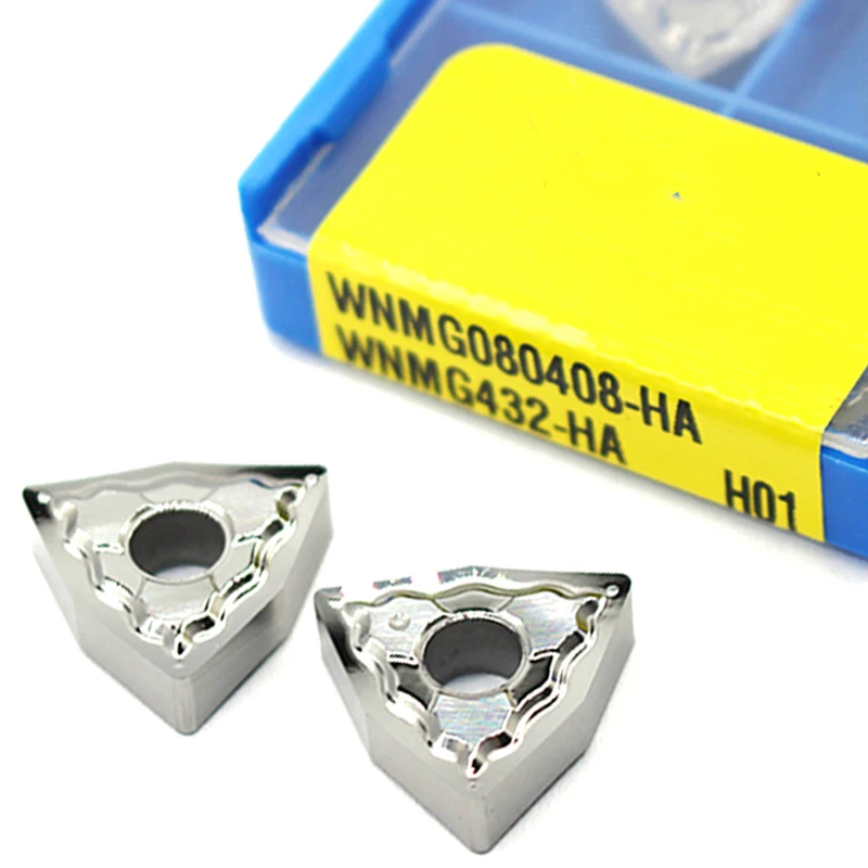 

WNMG080404 HA H01 WNMG 080404 Aluminum cutter blade Insert Cutting Tool turning tool CNC Tools AL +TIN Alloy wood